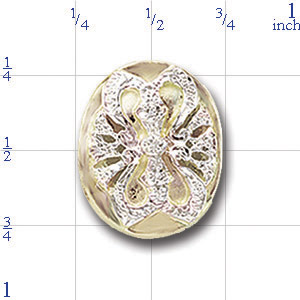 B1458 14K RETRO SLIDE WITH 5 DIAMONDS 
